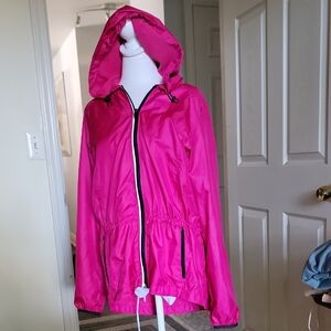 Xersion Pink Hooded Windbreaker Jacket